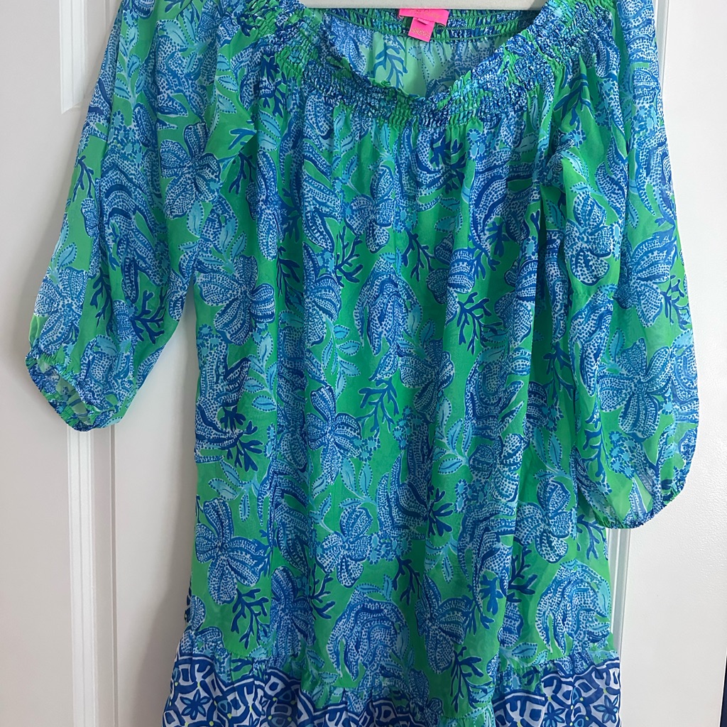 Blue And Green Women's Coverup